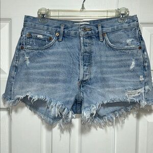 AGOLDE Parker Vintage High Rise Cut Off Shorts in Swapmeet - Size 27